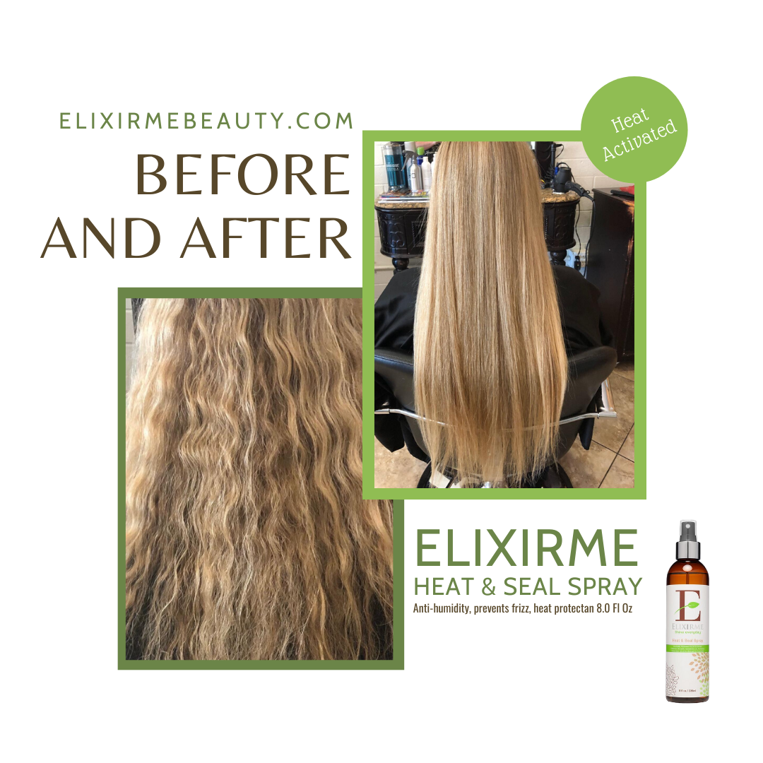 ElixirMe Anti-frizz treatment waterproofs your hair to stop frizz even in the worst humidity.